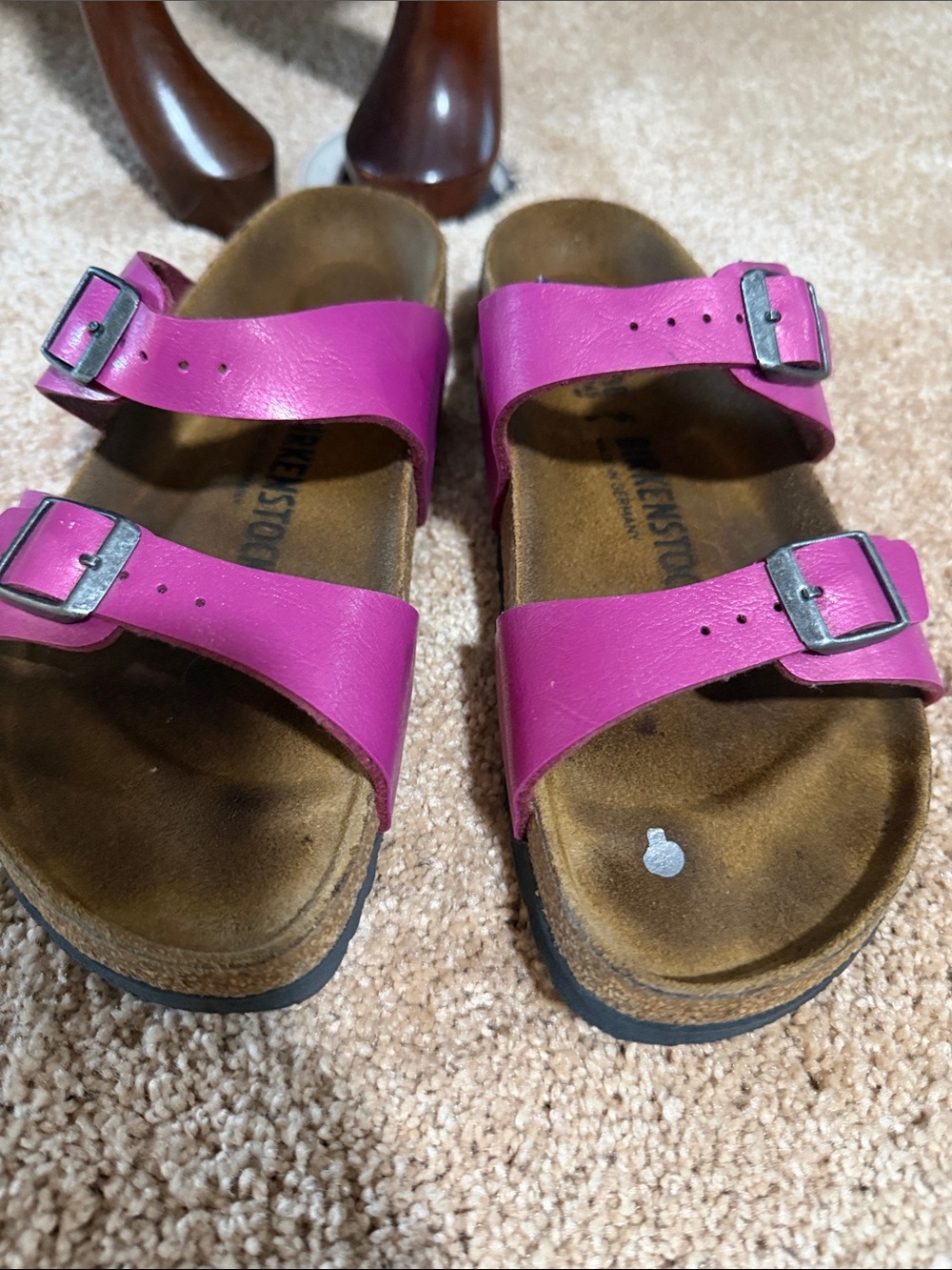 Birkenstock Kids Two-Strap Sandals in Fuchsia Pink